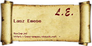 Lasz Emese névjegykártya